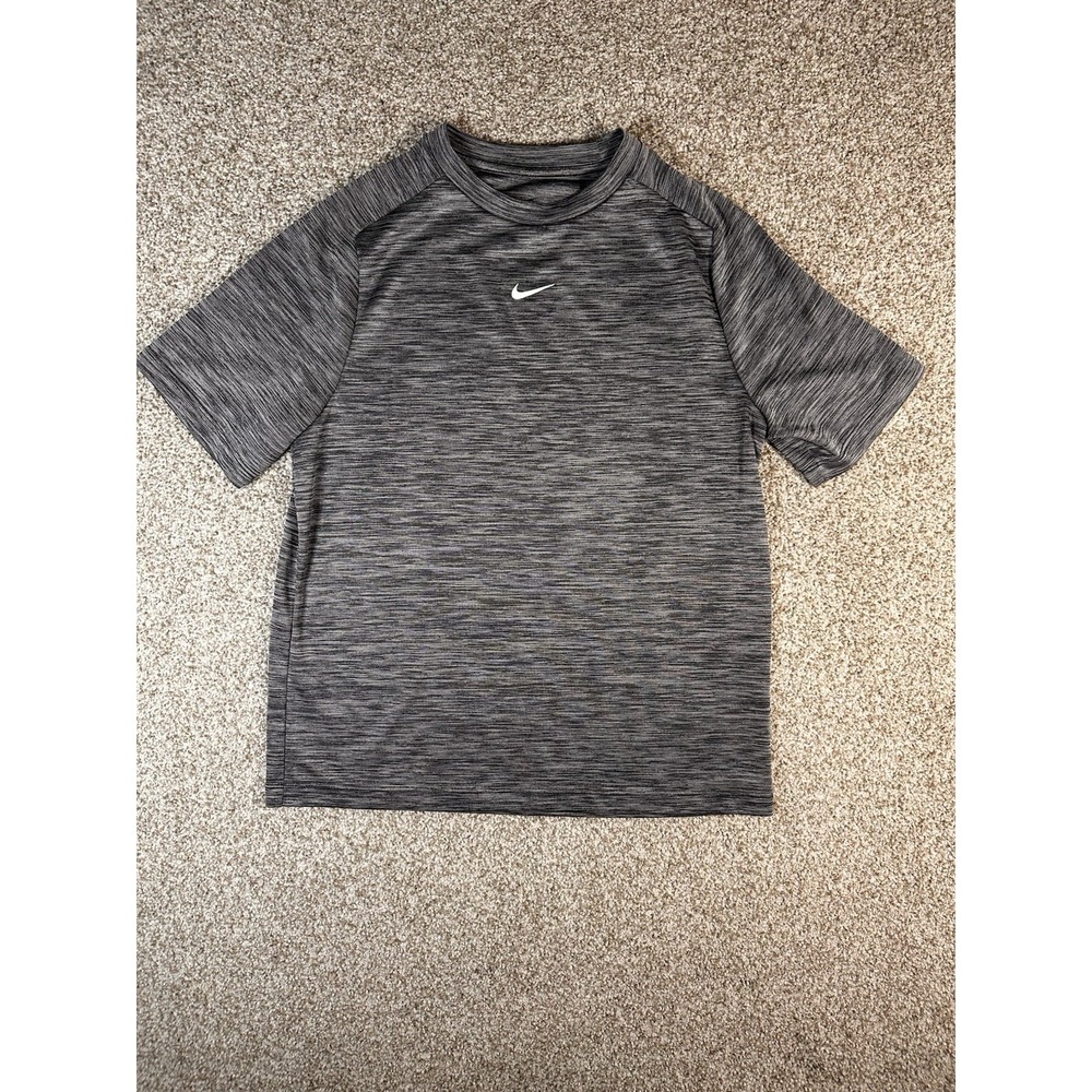 Nike Teen Boy's Dri-Fit Heather Gray (UPF 40+) T-Shirt Size Large